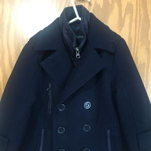 Boy’s navy blue pea coat